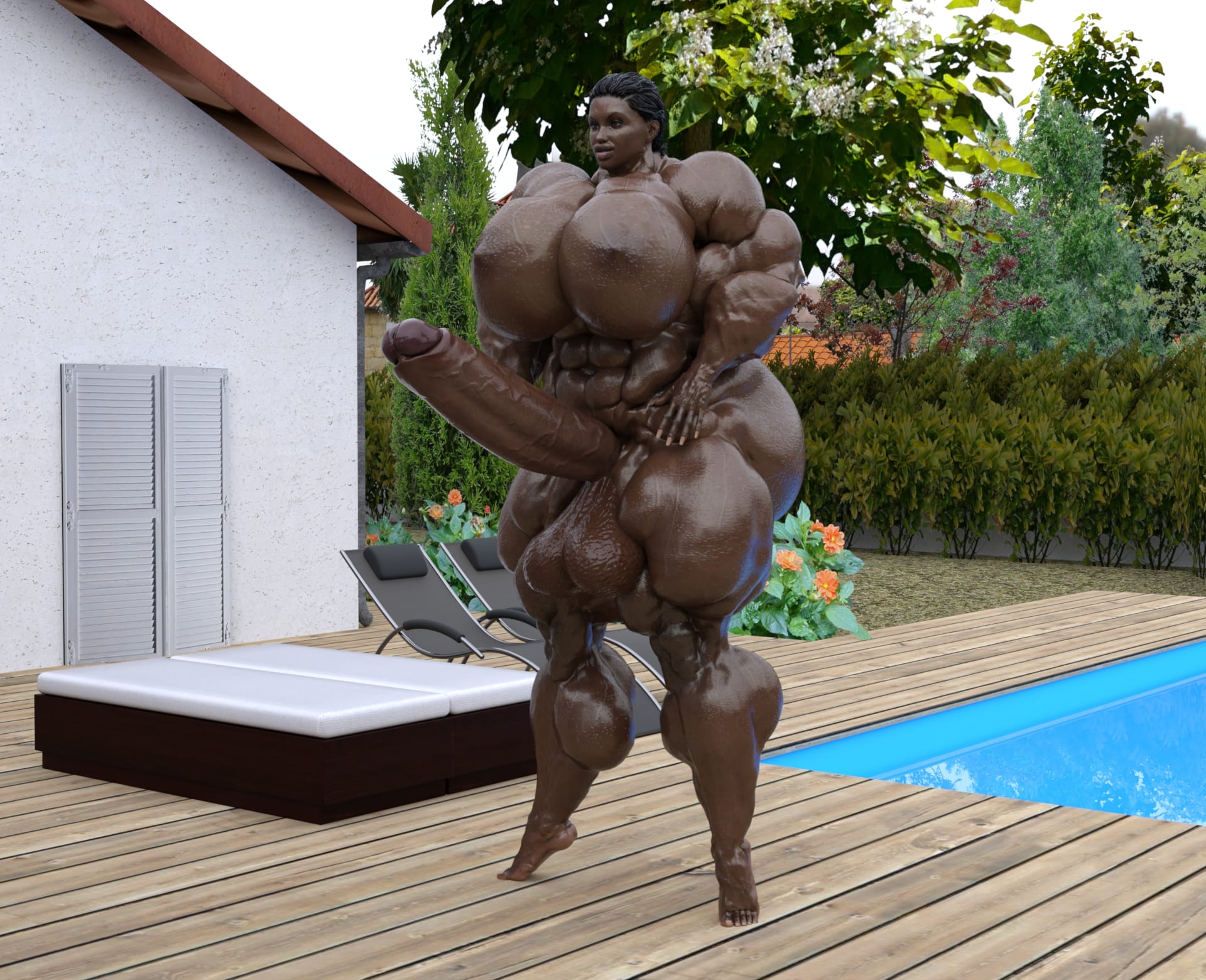 Dzcelestial3D models curvy femalebodybuilders busty bimbo