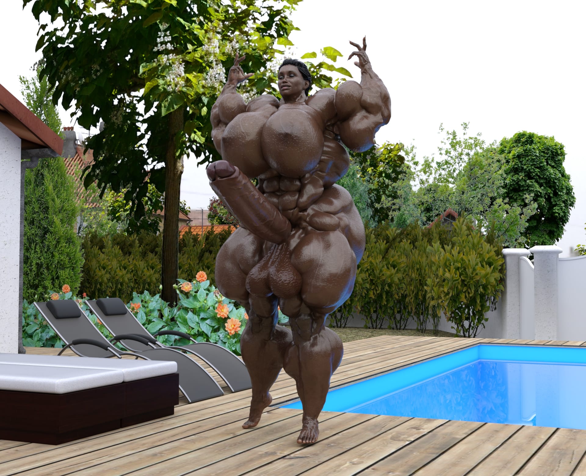 Dzcelestial3D models curvy femalebodybuilders busty bimbo