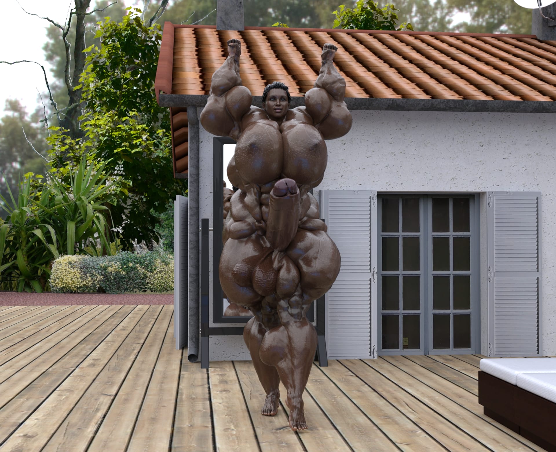 Dzcelestial3D models curvy femalebodybuilders busty bimbo