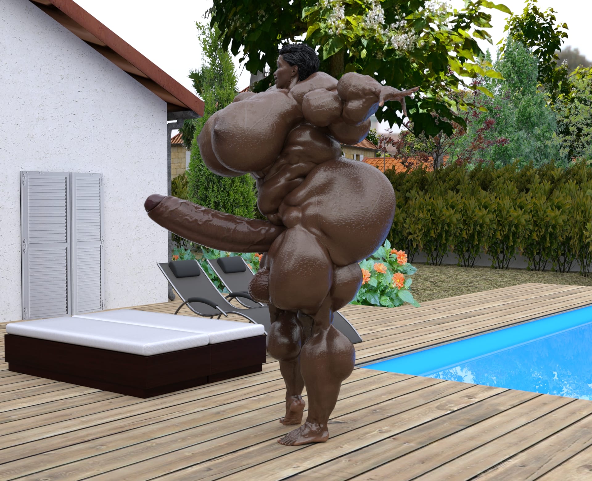 Dzcelestial3D models curvy femalebodybuilders busty bimbo