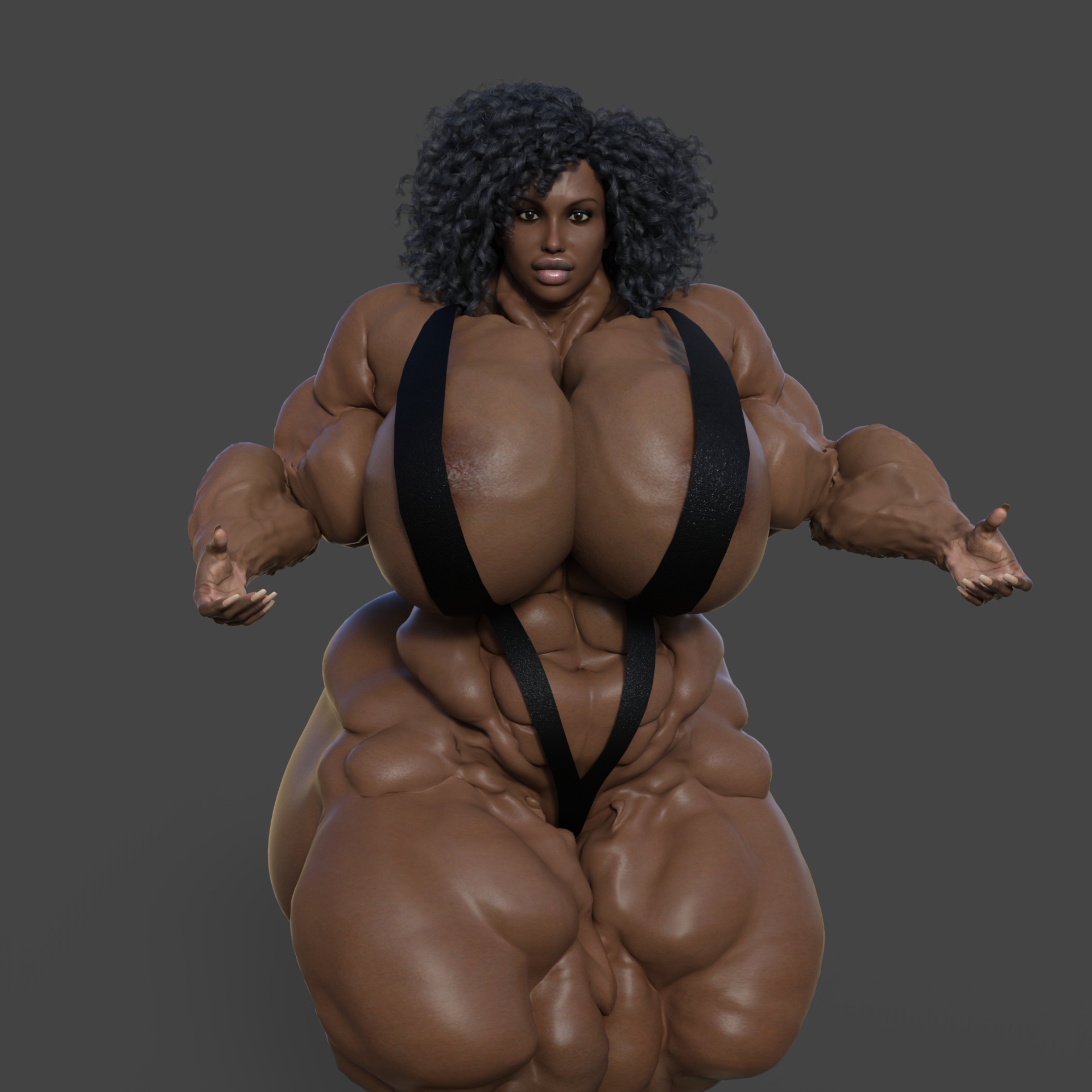 Dzcelestial3D models curvy femalebodybuilders busty bimbo
