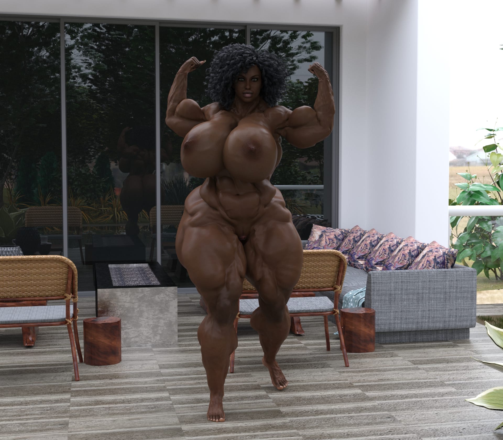 Dzcelestial3D models curvy femalebodybuilders busty bimbo