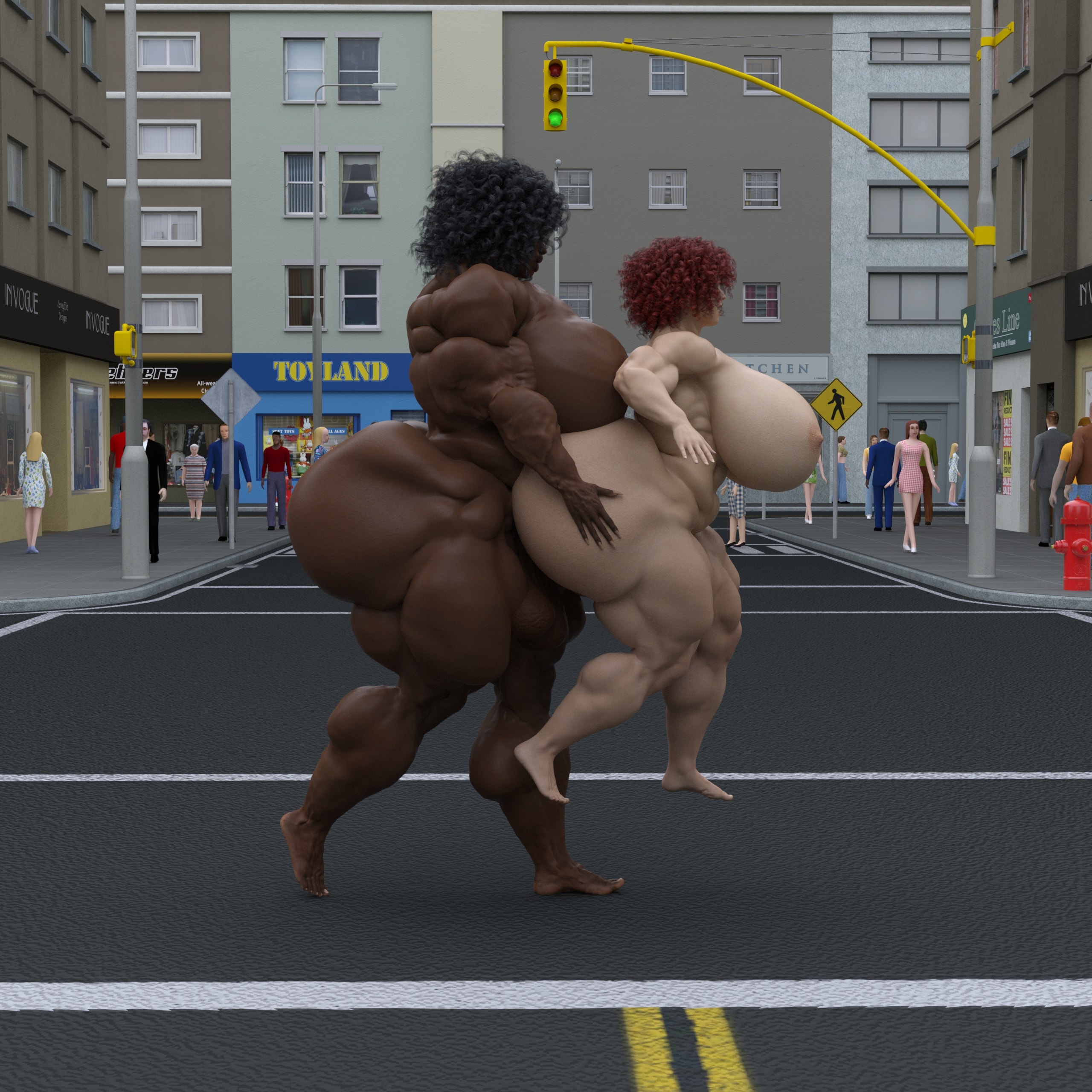 Dzcelestial3D models curvy femalebodybuilders busty bimbo