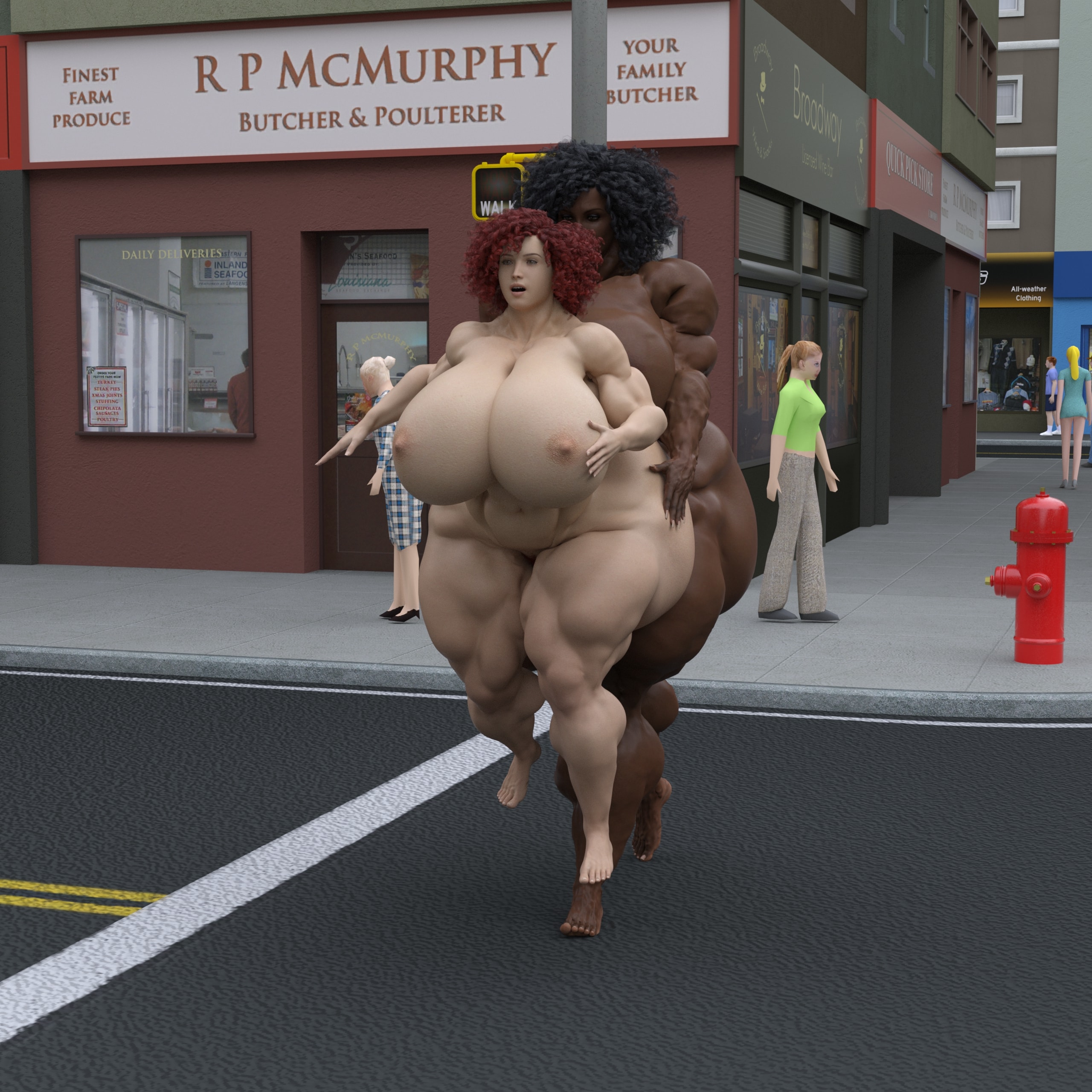 Dzcelestial3D models curvy femalebodybuilders busty bimbo