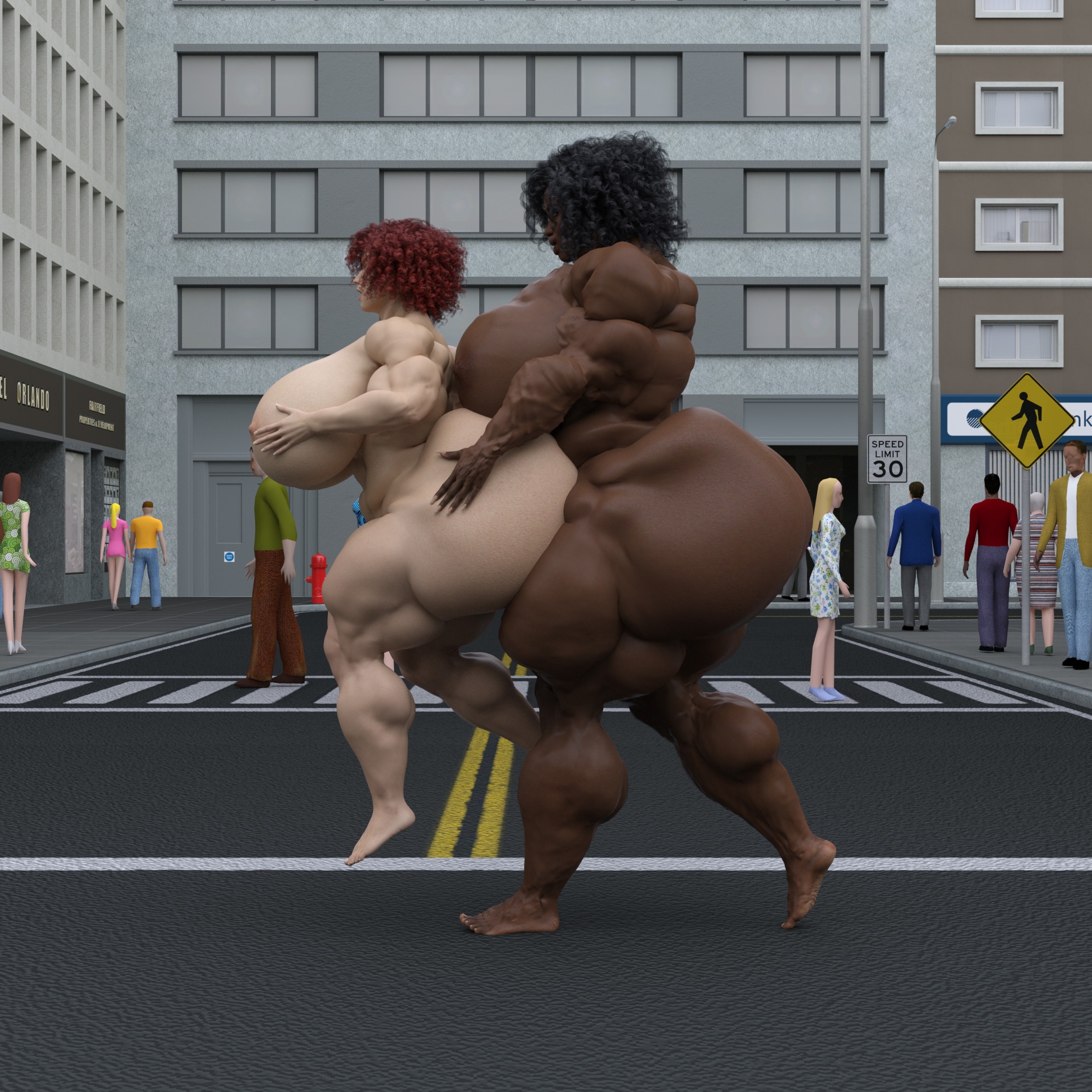 Dzcelestial3D models curvy femalebodybuilders busty bimbo