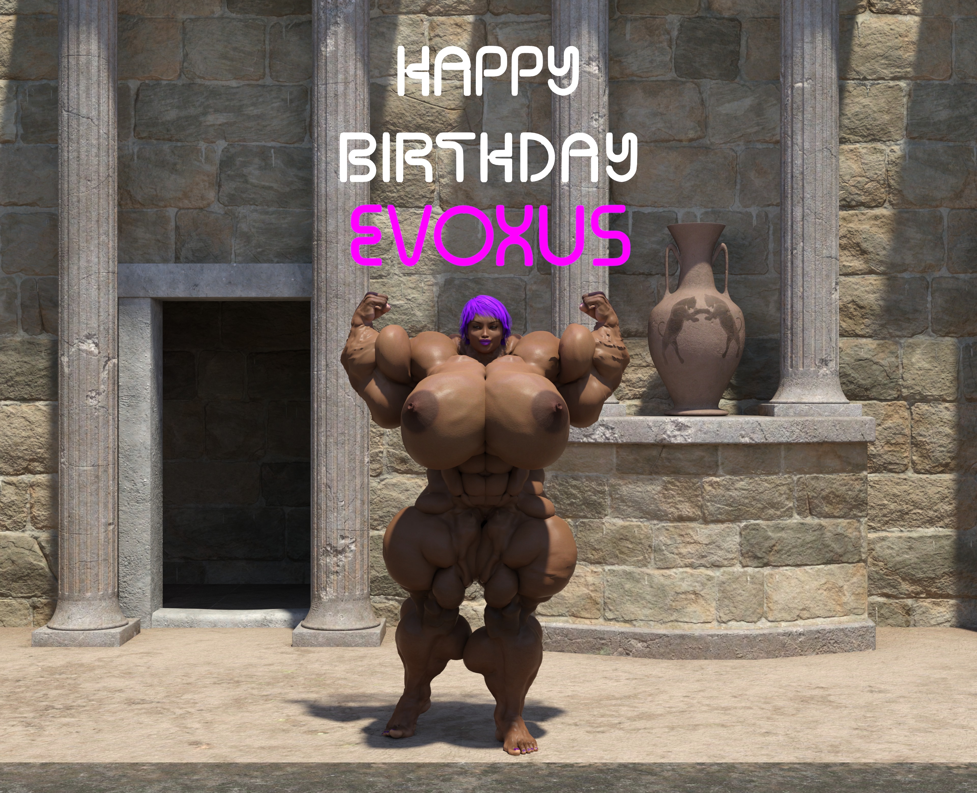 Dzcelestial3D models curvy femalebodybuilders busty bimbo