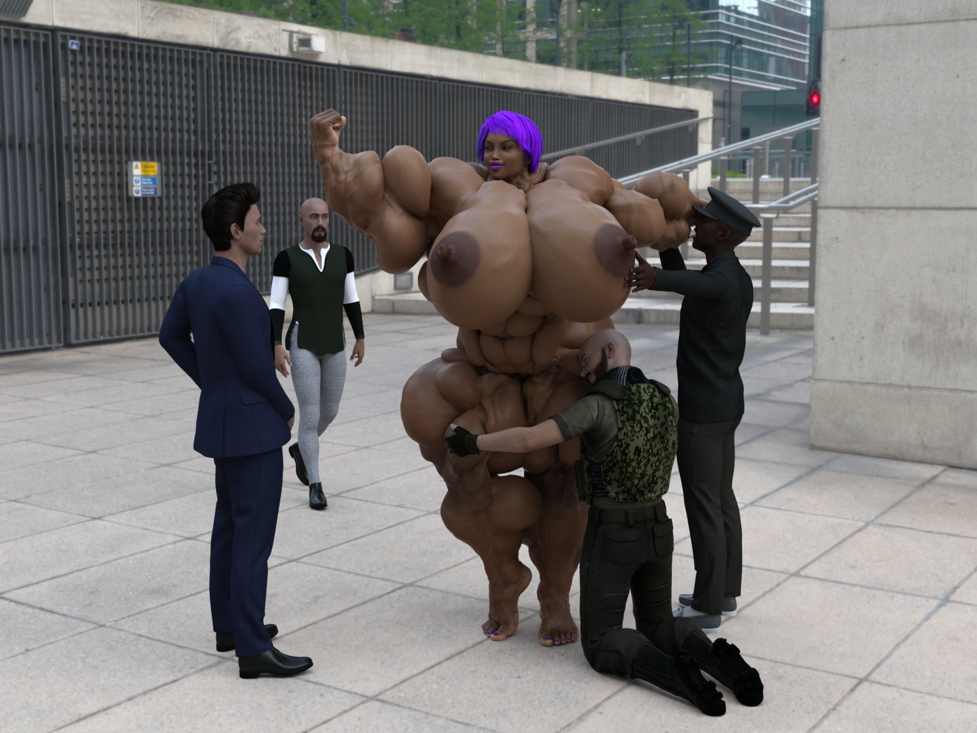 Dzcelestial3D models curvy femalebodybuilders busty bimbo