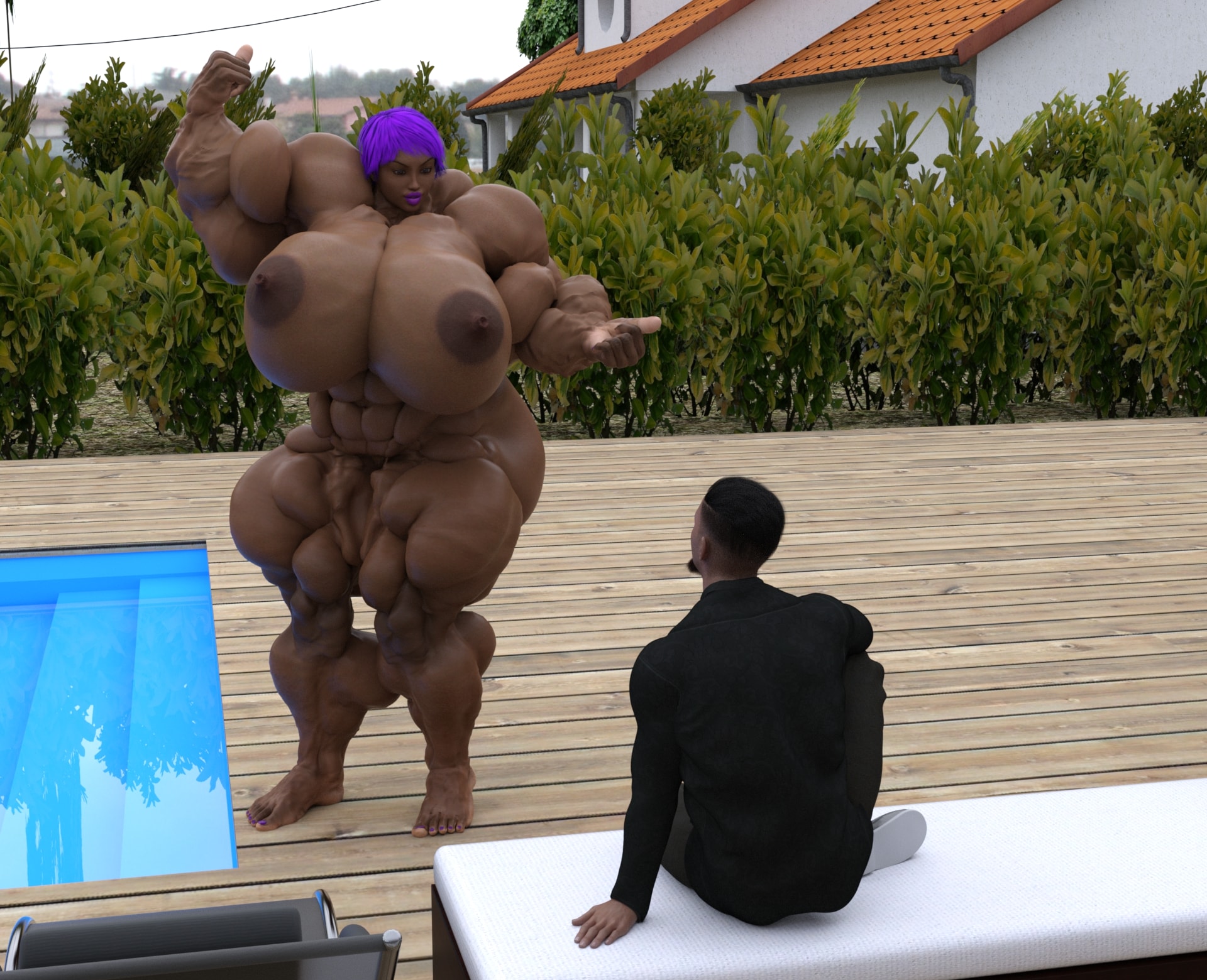 Dzcelestial3D models curvy femalebodybuilders busty bimbo