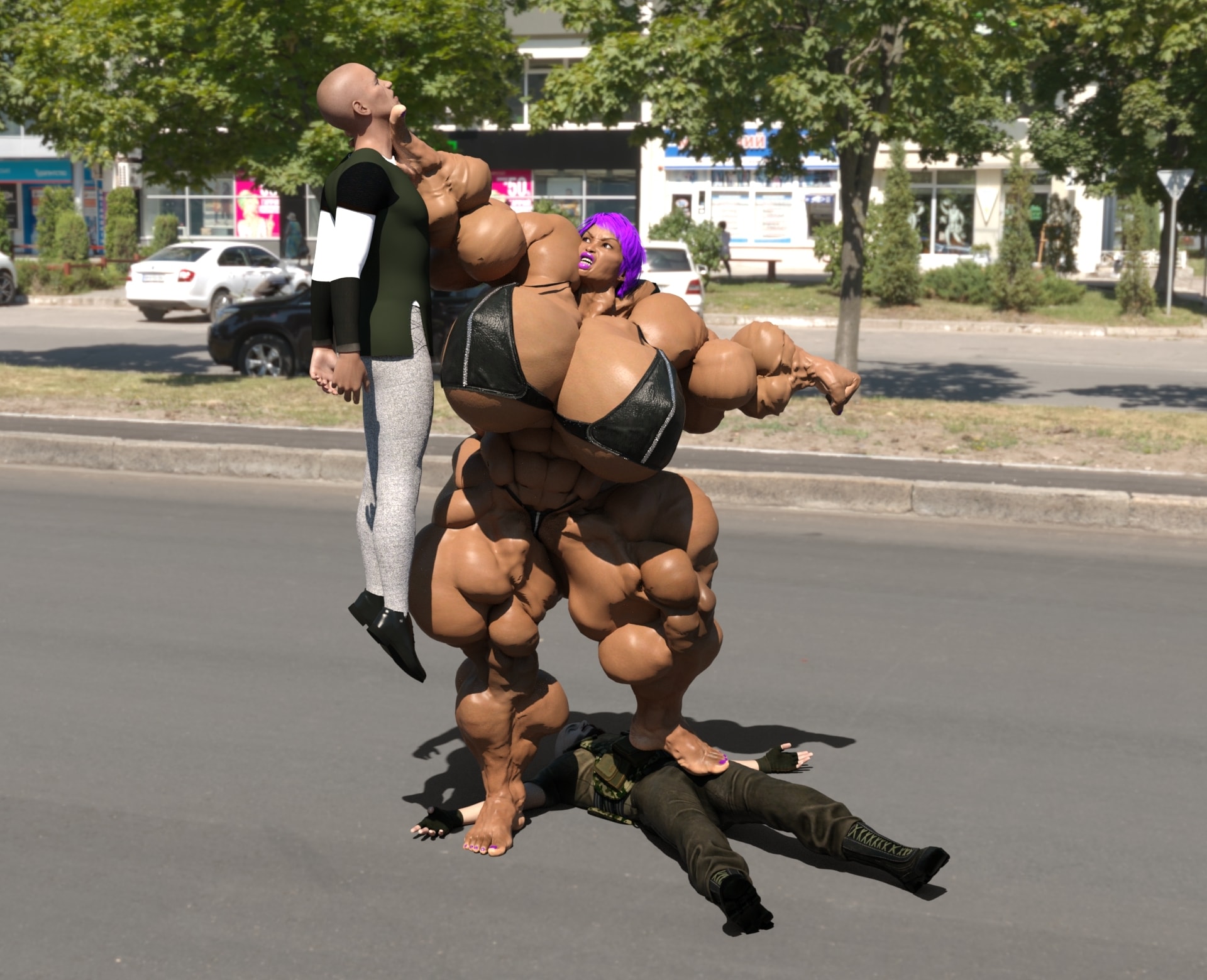 Dzcelestial3D models curvy femalebodybuilders busty bimbo