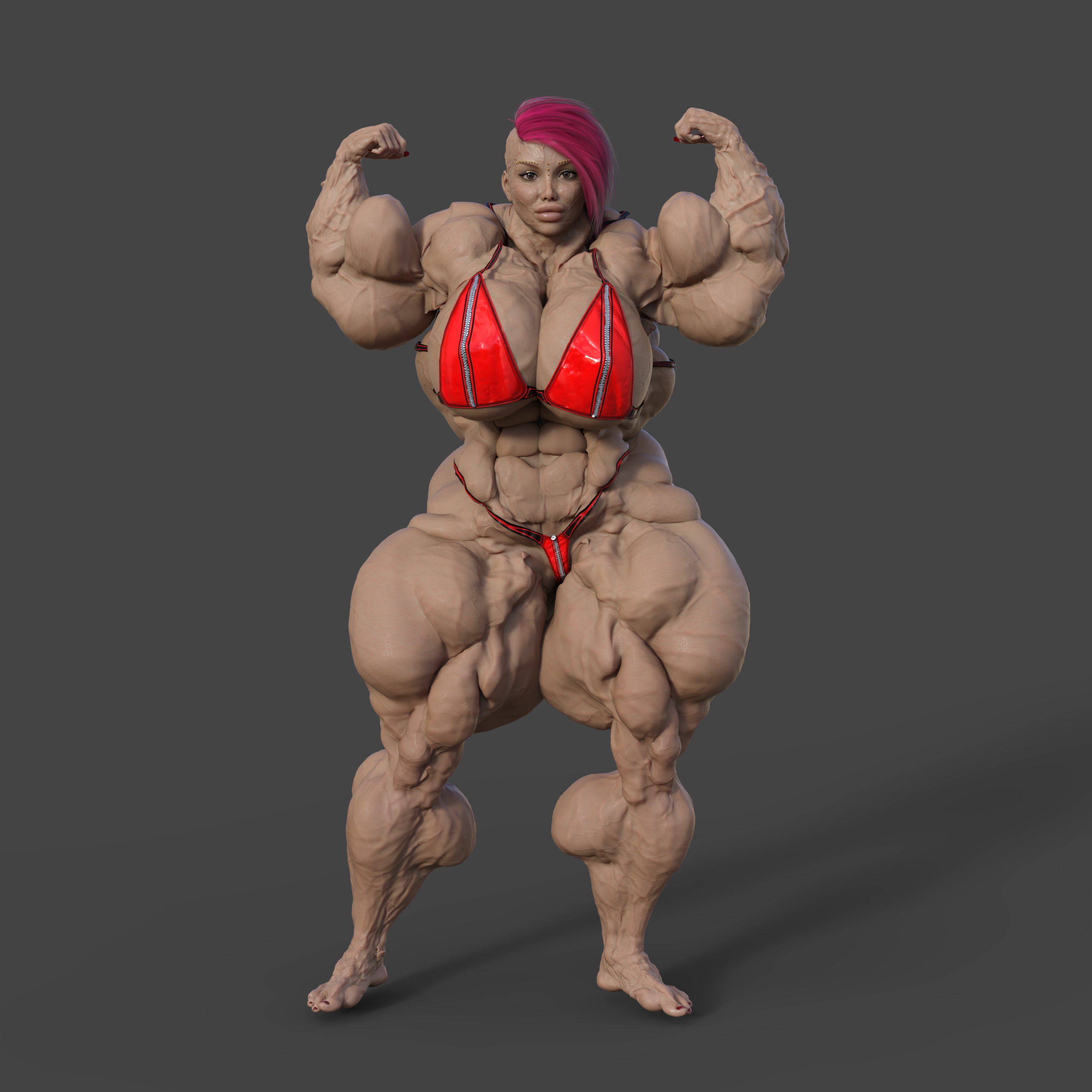 Dzcelestial3D models curvy femalebodybuilders busty bimbo