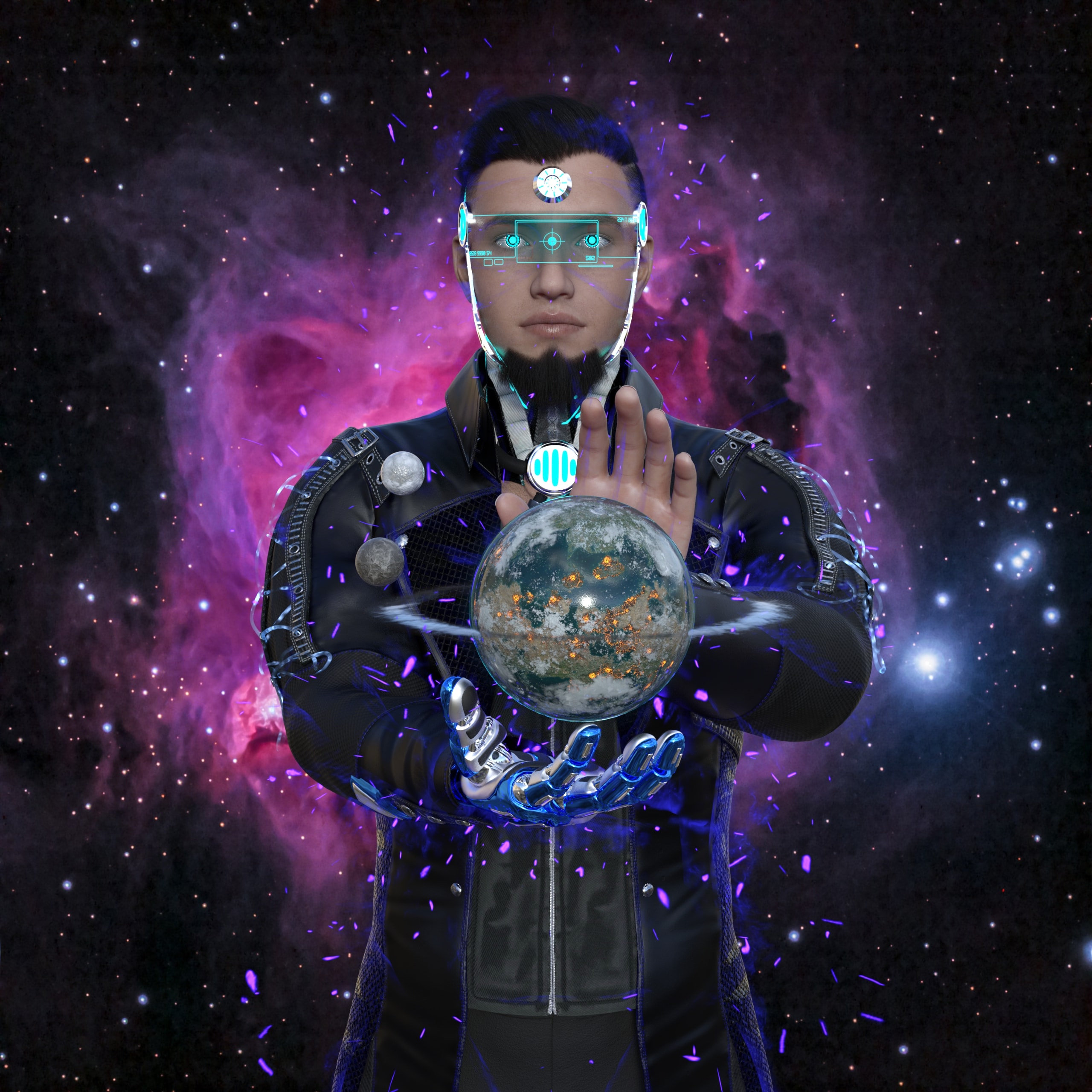 A celestial man who created his own universe, hot girls, and his own website.