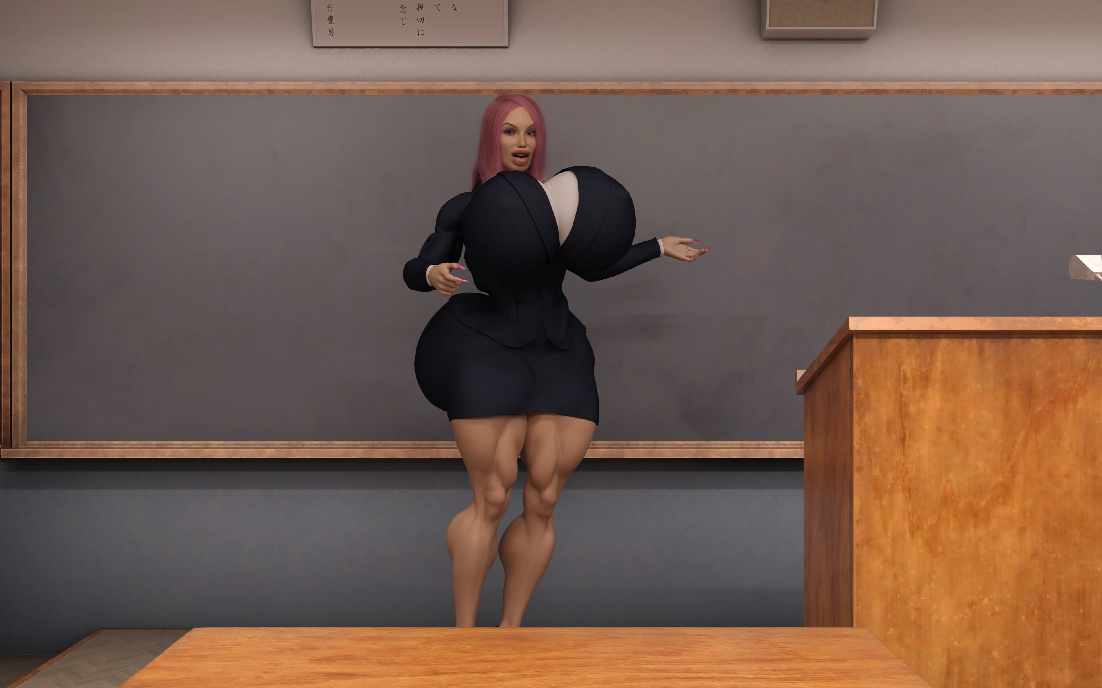 Dzcelestial3D models curvy femalebodybuilders busty bimbo