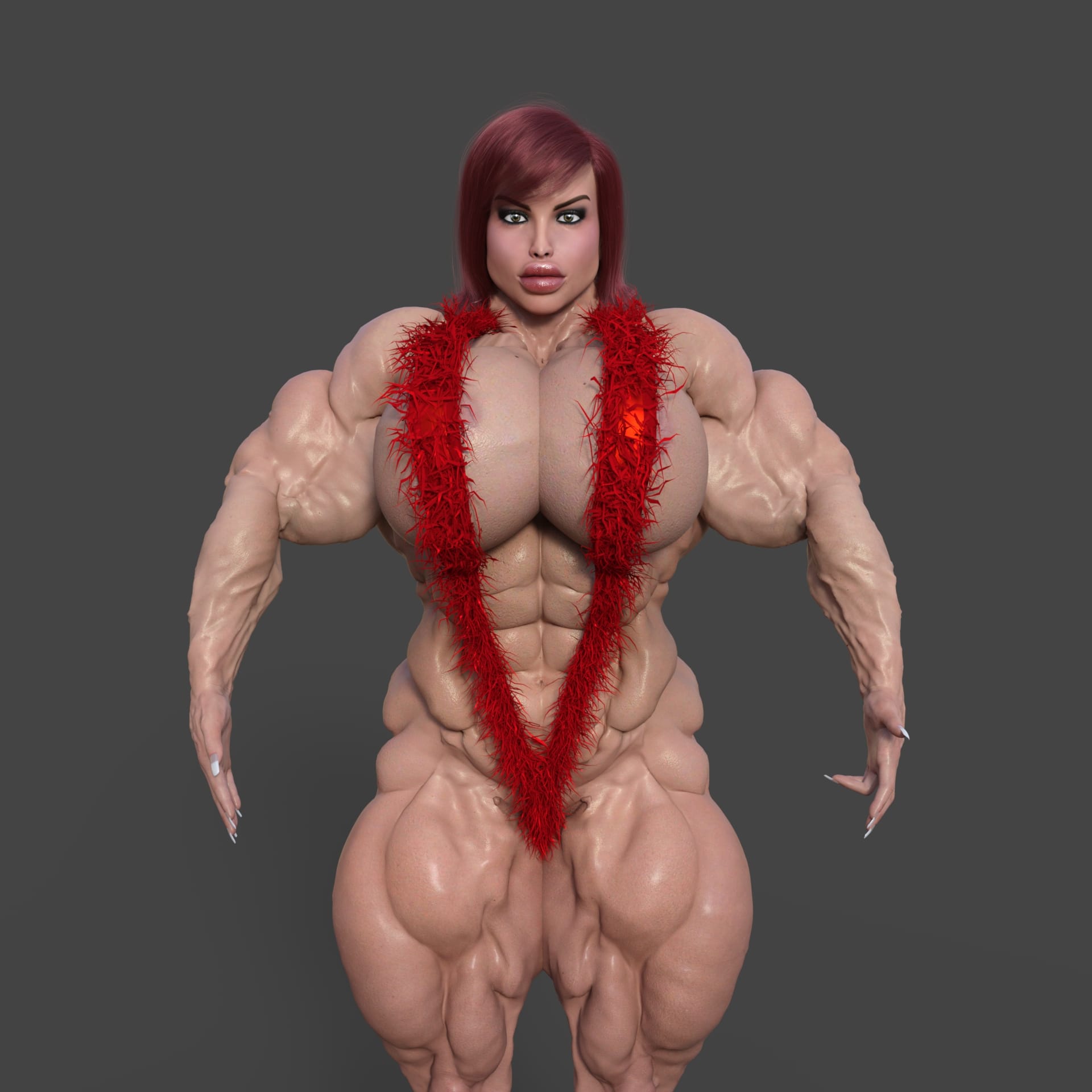 Dzcelestial3D models curvy femalebodybuilders busty bimbo