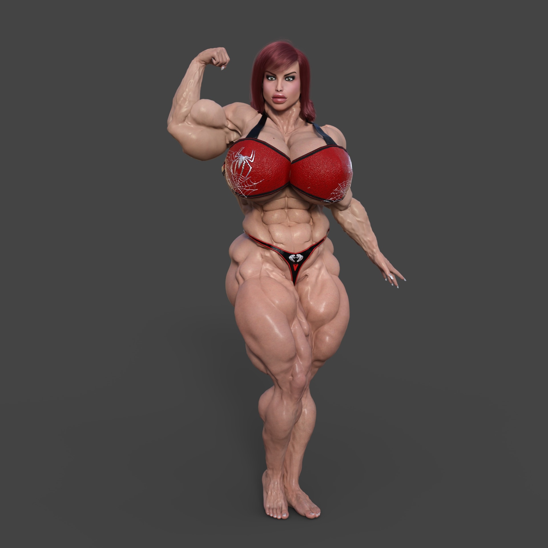 Dzcelestial3D models curvy femalebodybuilders busty bimbo