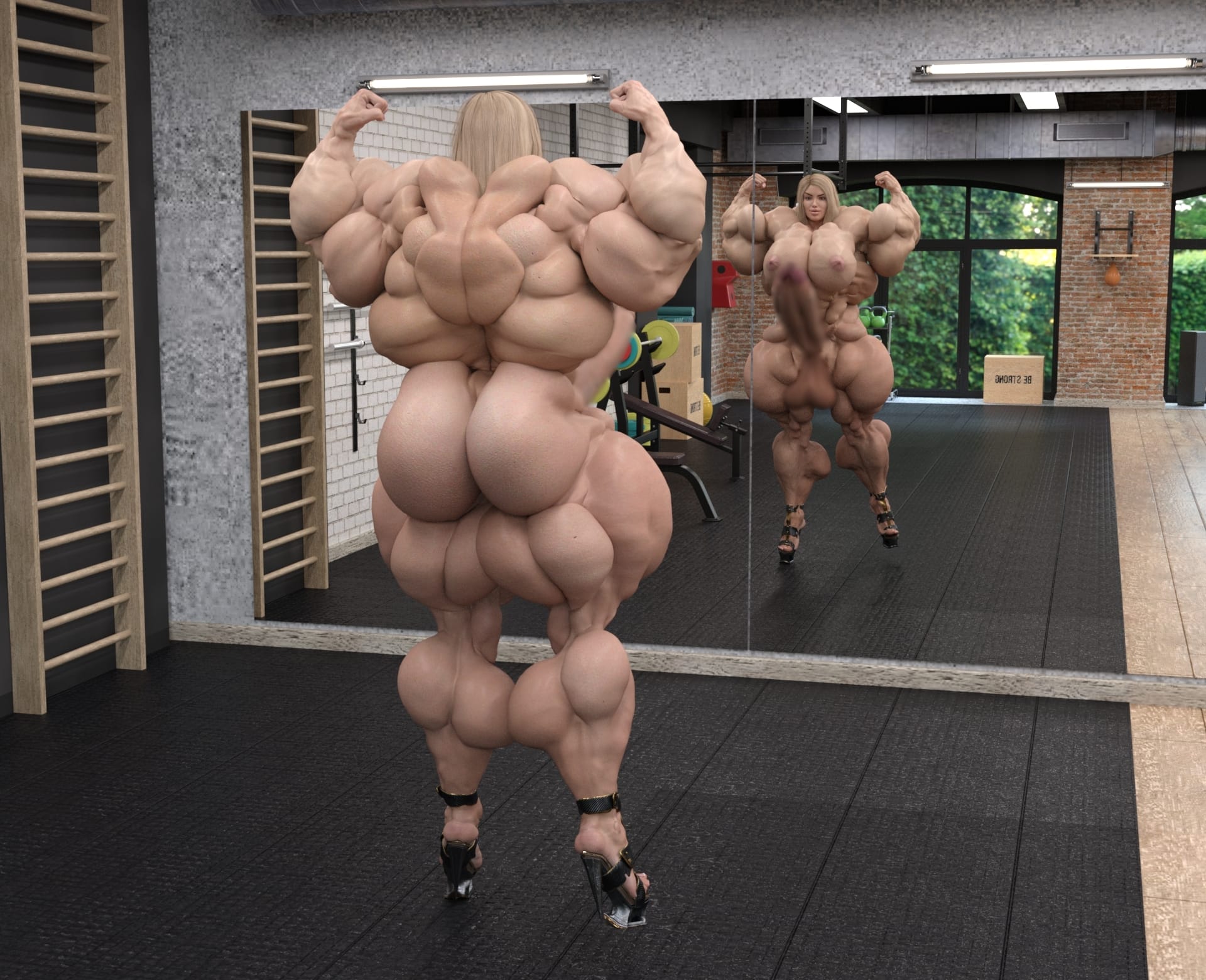 Dzcelestial3D models curvy femalebodybuilders busty bimbo