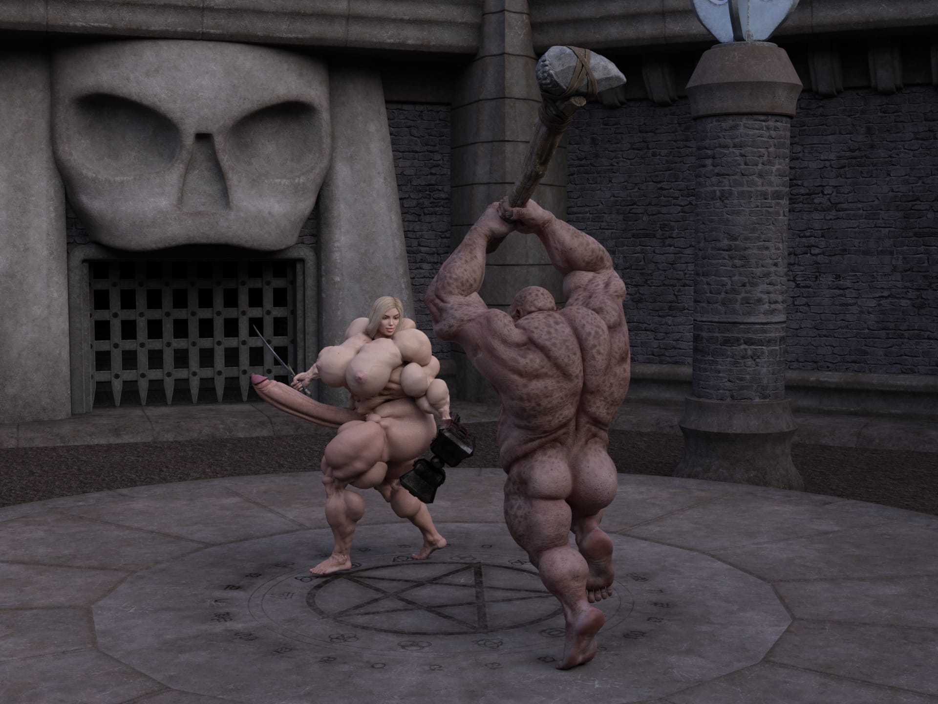 Dzcelestial3D models curvy femalebodybuilders busty bimbo