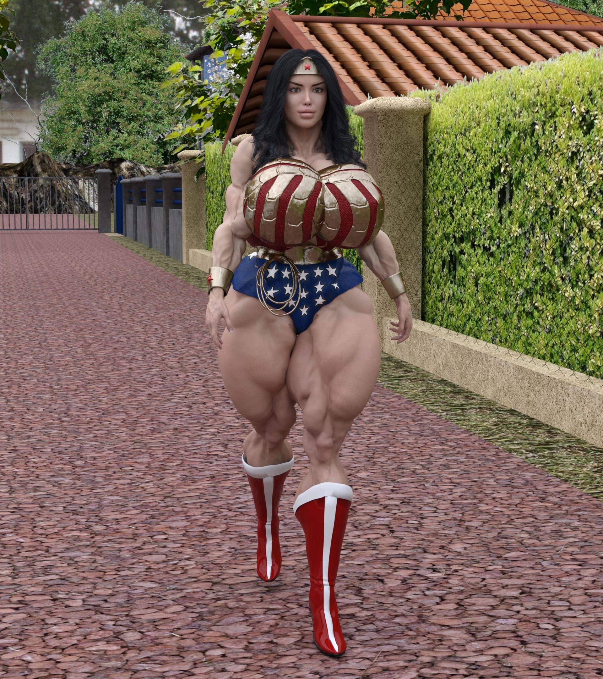 Dzcelestial3D models curvy femalebodybuilders busty bimbo