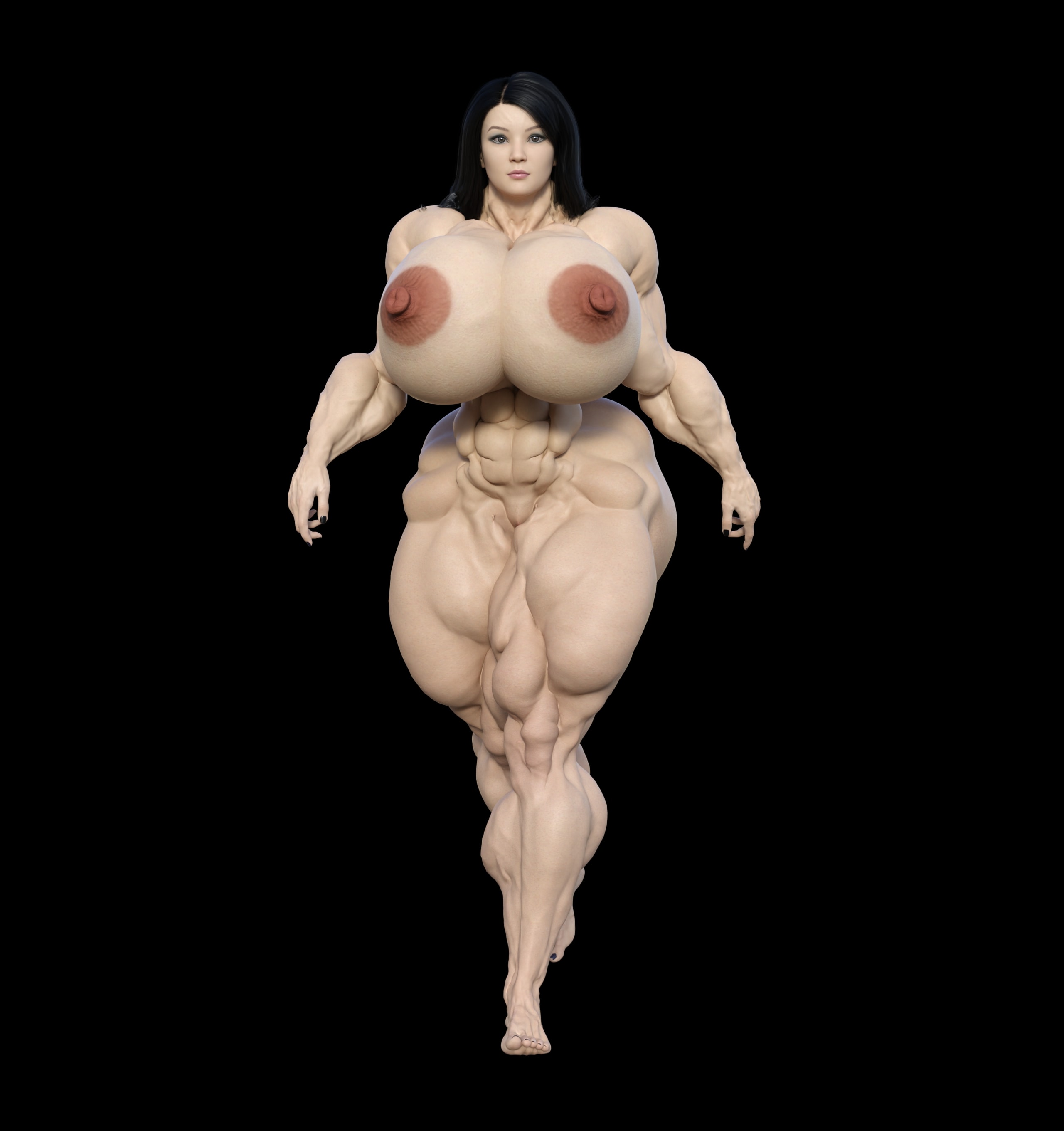 Dzcelestial3D models curvy femalebodybuilders busty bimbo