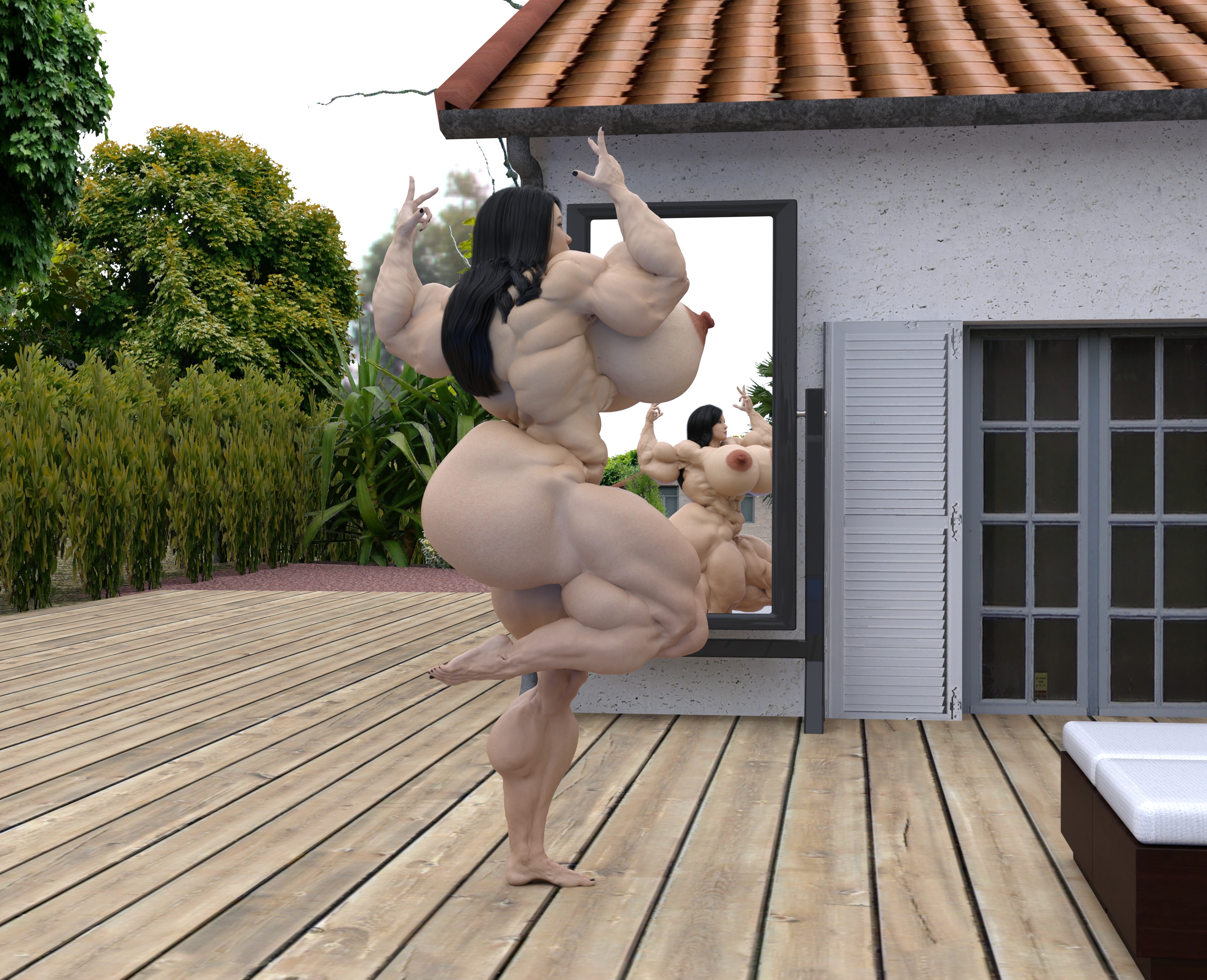 Dzcelestial3D models curvy femalebodybuilders busty bimbo