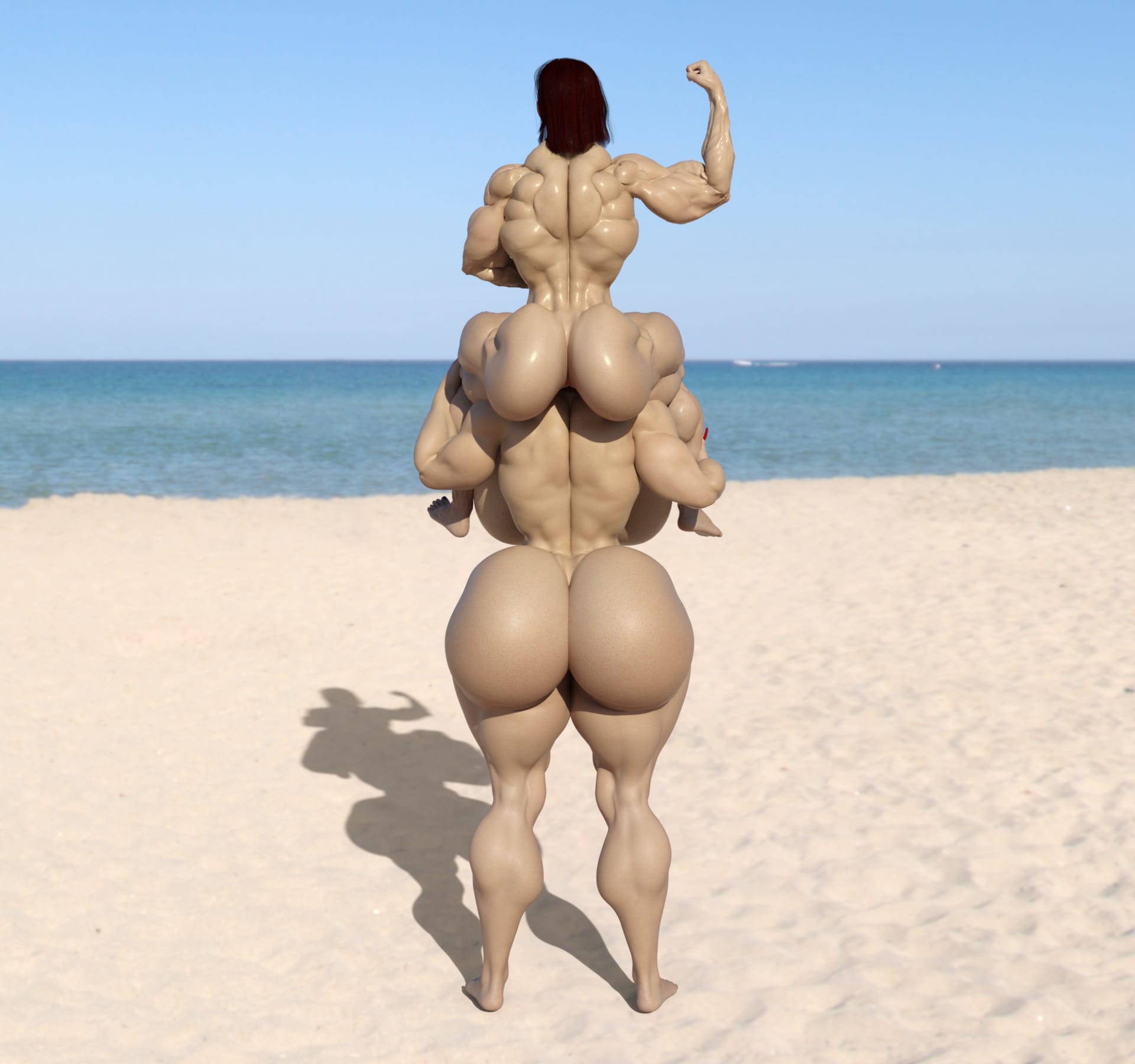 Dzcelestial3D models curvy femalebodybuilders busty bimbo
