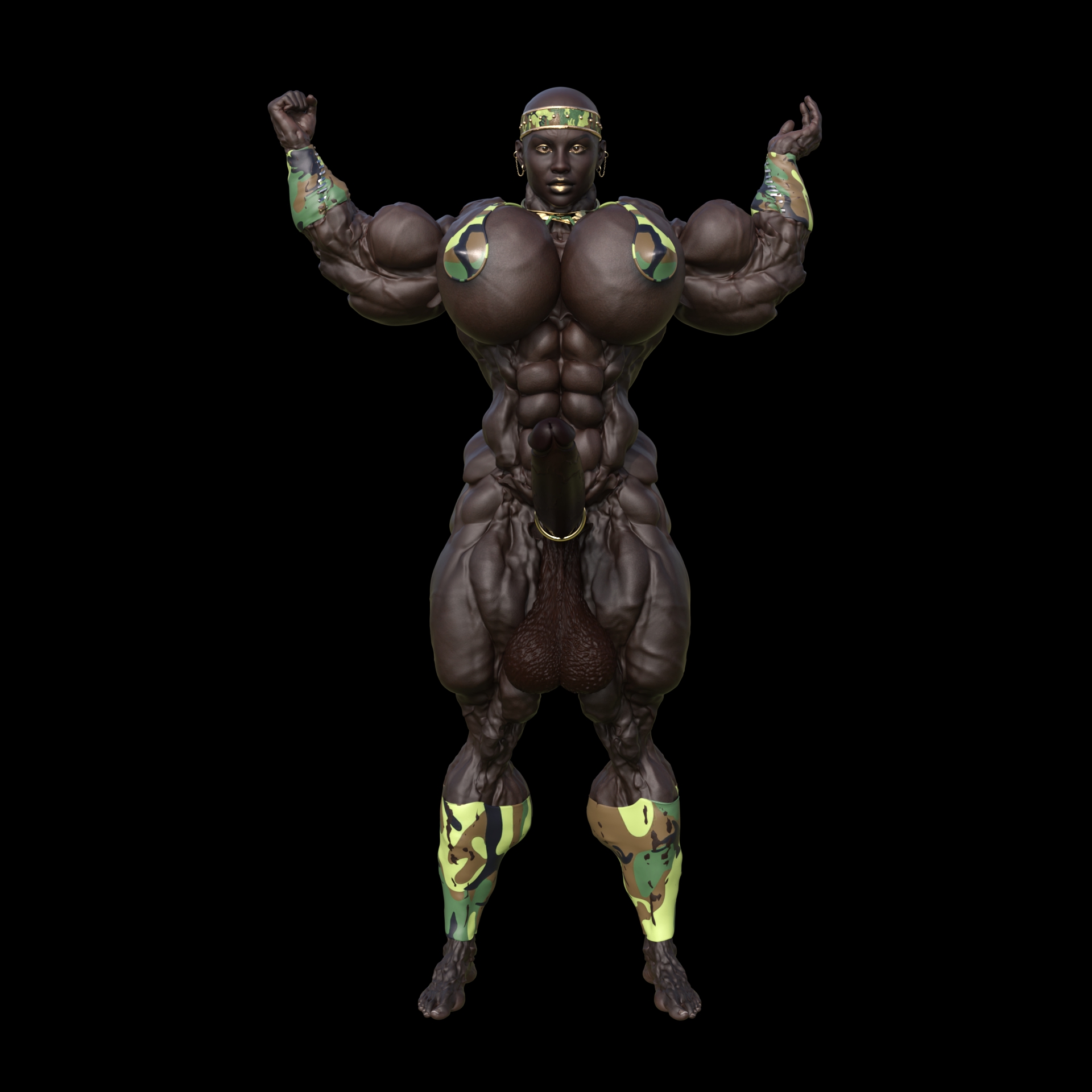 Dzcelestial3D models curvy femalebodybuilders busty bimbo