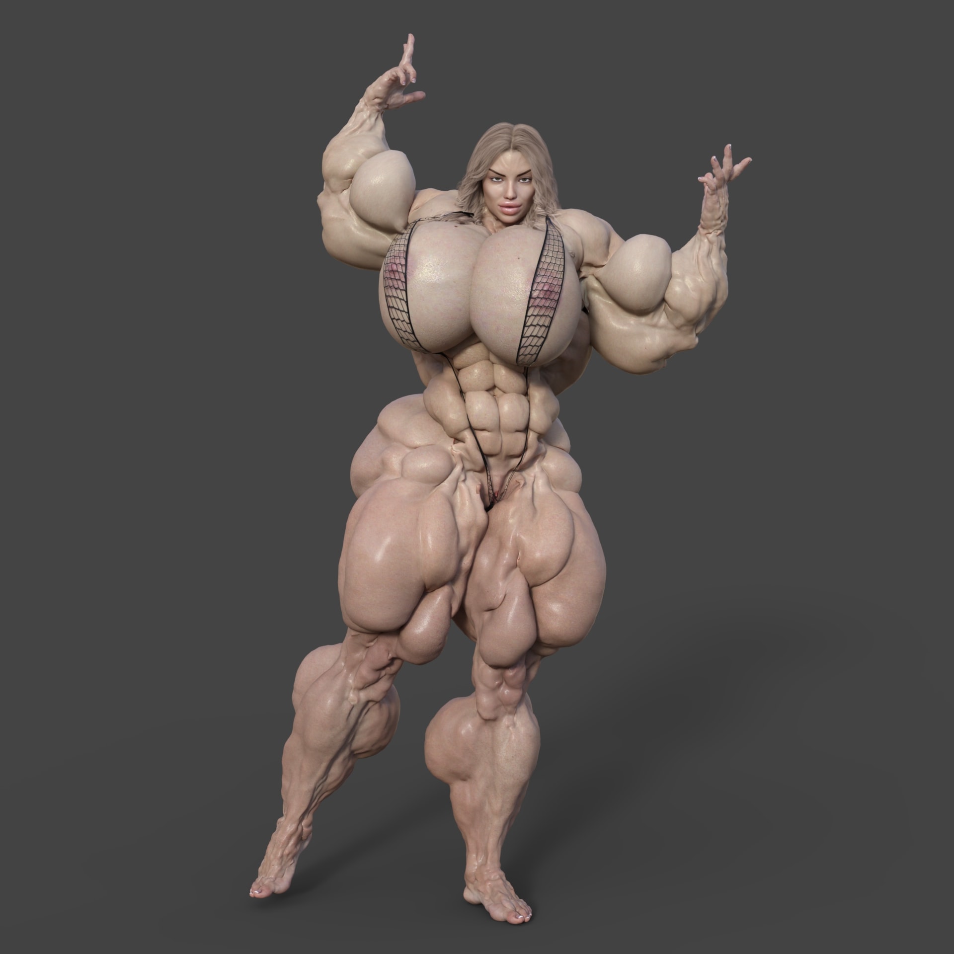 Amara a tall beautiful muscular woman.