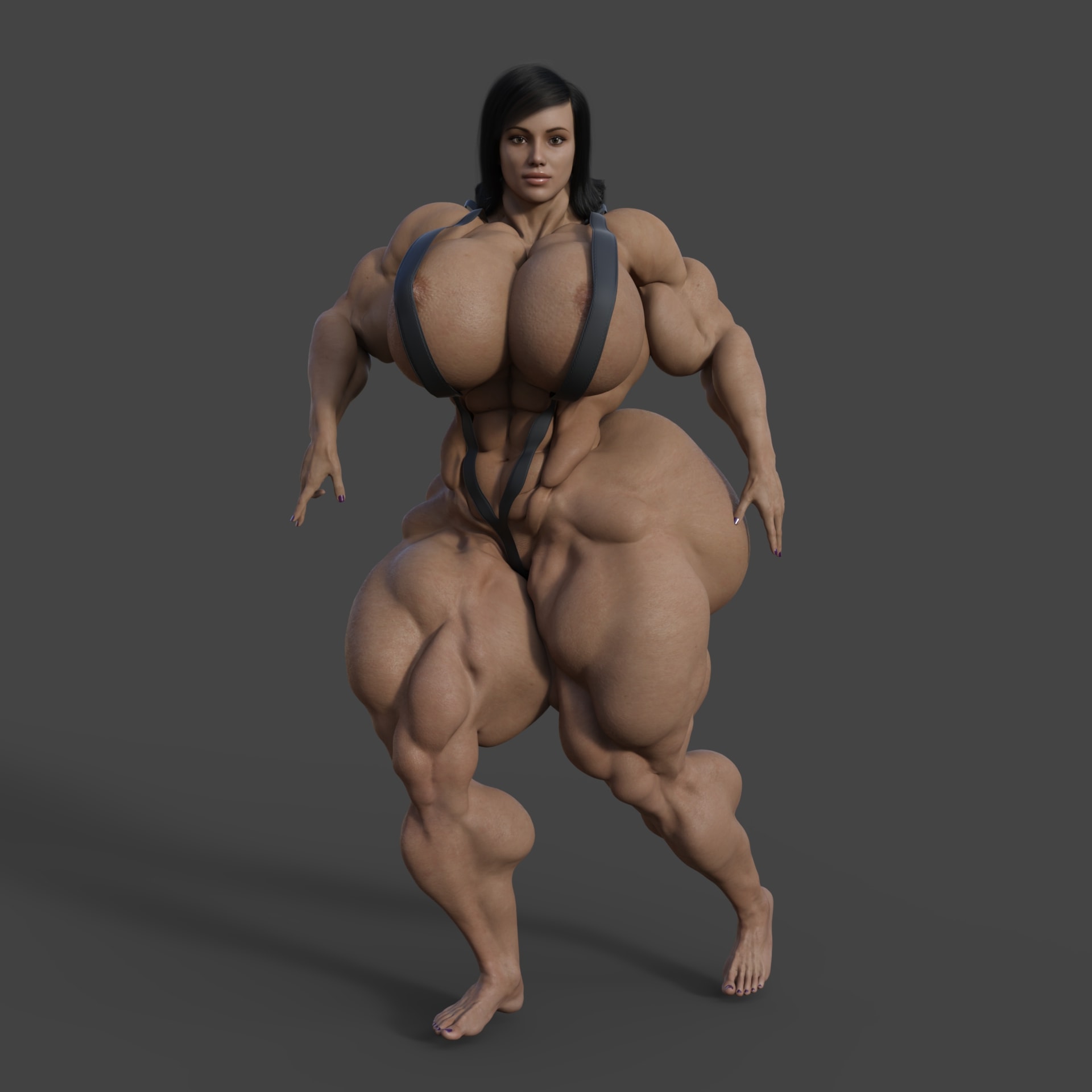 Belinda a muscular hispanic woman with amazing thighs.