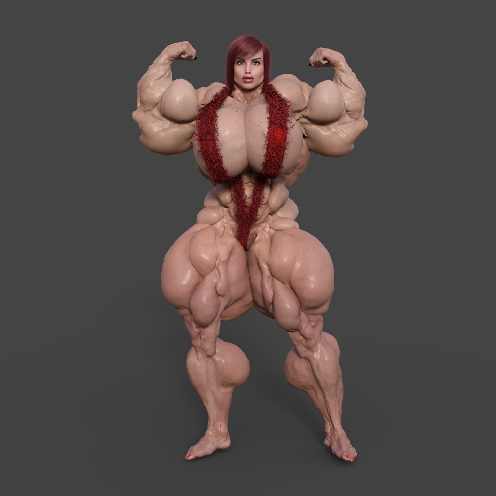 Scarlet a british muscular woman with big lips.